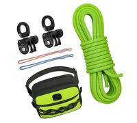 BUBEFSKD Juego de poleas dobles para exteriores, herramienta de escalada de alta eficiencia para escalada y equipo de camping, aleación de aluminio fácil de instalar, doble