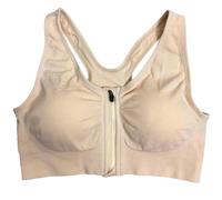 BUBEFSKD Las mujeres cobertura completa guía sujetador cremallera post soporte entrenamiento frente alta fijación deporte mujeres deporte alta fijación frontal cremallera, color, XXL