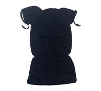 BUBEFSKD Máscara de esquí de invierno para hombres cara llena de punto gorro de esquí de cuerpo completo para mujeres máscara de punto, Negro , Talla única