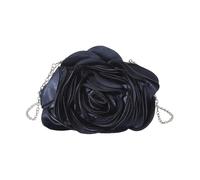 BUBEFSKD Moda Satins Rosa Flor Clip Bolsa Con Extraíble, D