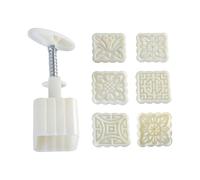 BUBEFSKD Molde Para Pasteles De Con 6 Sellos Pastas Frijoles ABS Molde Pasteles Moldes Postres Piel Prensados a Mano Amantes La Cocina Horneado Chino