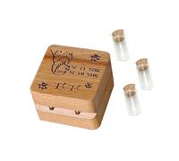 BUBEFSKD Organizador de almacenamiento de madera para mascotas, protege cortes de pelo, uñas, dientes, recuerdos para siempre, pieles de mascotas, caja de almacenamiento