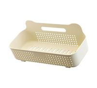 BUBEFSKD Organizadores de baño montados en la pared Estante de plástico con ganchos para artículos de baño de cocina Almacenamiento cosmético organizadores cosméticos montados en la pared