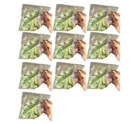 BUBEFSKD Pack de 10 ventosas fuertes para tomar el sol de perchas, diseño de hojas de tortuga, seguro para tortugas, lagartos, cangrejos ermitaños, ventosa fácil de limpiar