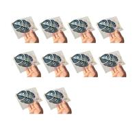 BUBEFSKD Pack de 10 ventosas fuertes para tomar el sol de perchas, diseño de hojas de tortuga, seguro para tortugas, lagartos, cangrejos ermitaños, ventosa fácil de limpiar