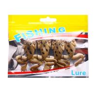 BUBEFSKD Pesca Doble Hélice Patas Ranas Señuelos Cebos Silicona Suave Gancho Único 5 20 G/6 Cm Topwater Wobblers Cebos Artificiales Señuelos De Pesca Realistas