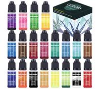 BUBEFSKD Pigmentos De Silicona De Alta Concentración Para Creación Artística Pintura De Resina Epoxi Derivados Para Colorear Dibujos Para Colorear Herramienta De Joyería Medios Mixtos Suministros