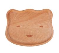 BUBEFSKD Plato de servir de dibujos animados comida para bebés de madera estancia placas de alimentación de postre bandeja postre fruta platos de comida para bebés gratis y cuencos