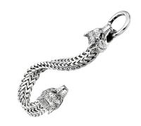 BUBEFSKD Pulsera Ajustable con Cabeza De Lobo para Hombre Pulsera con Cabeza Lobo A Joyería Cadena Muñeca Acero Inoxidable para Citas Joyería Resistente Acero Inoxidable