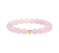 BUBEFSKD Pulsera de piedra de cristal elástica romántica con forma de corazón, joyería de ajuste cómodo para aniversario, cumpleaños, pulsera individual con encanto de amor, talla única, como se