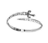 BUBEFSKD Pulsera de serpiente Kiriste robusta en serpiente tallada uno sobre el otro refuerza tu look con un brazalete de aleación de encanto misterioso