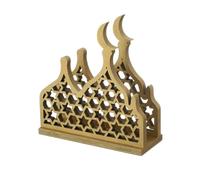 BUBEFSKD Soporte para pañuelos de madera con luna y estrellas, estante decorativo para el hogar, cocina, comedor, hotel, decoración, caja de pañuelos decorativa