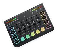 BUBEFSKD Tarjeta De Sonido Portátil Múltiples Canales con Observación Directa Estándar Grado Estudio para Transmitir Podcasts Espectáculos En Conexión USB para Principiantes