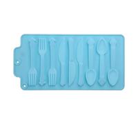 BUBEFSKD Tenedor de cuchillo de silicona para azúcar, molde para tartas, dulces, galletas, chocolate, bloque de hielo, decoración de postre francés, chocolate, fondant, galletas, molde