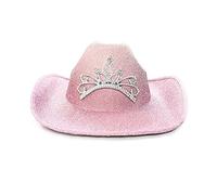 BUBEFSKD Vintage Fedora Mujeres Hombres Señoras Cowboy Hats Fiesta Corona de Diamantes Top Bonnet Hombres Cosplay Vaquera Mujeres Multi Color con Diamantes de imitación con Bachelor Fiesta Novia