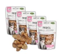 Bubimex Chicken Hearts 50 g | Golosinas para Gatos | Juego de 4