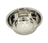 Bubimex - Cuenco de Acero Inoxidable para Perros y Gatos (4,50 L, Acero Inoxidable, Recipiente para Agua y Comida, Resistente, higiénico, fácil de Limpiar e Atemporal, diseño de escaleras de Alta