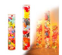 Bubinblau Cubo de Almacenamiento de Juguetes de Peluche con Luz LED, Tubo de Almacenamiento de Felpa de Pie, Decoración Organizadora de Muñecas Transparente para Dormitorio de Niños,150cm