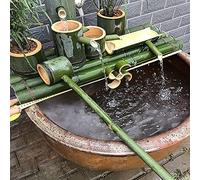 Bubinblau Kit de Fuente de Bambú con Bomba y Tubería De Agua, Patio al Aire Libre con Características de Agua, Fuentes de Agua de Bambú para Tanque de Agua de Estanque de Jardín al Aire Libre,35cm