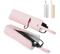 BUBM Bolsa de viaje para herramientas de pelo resistente al calor, organizador portátil para rizador, plancha plana, alisador de pelo y otras herramientas de peinado (11.4 x 3.5 pulgadas) (rosa)