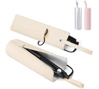 BUBM Bolsa de viaje para herramientas de pelo resistente al calor, organizador portátil para rizador, plancha plana, alisador de pelo y otras herramientas de peinado (11.4 x 3.5 pulgadas) (beige)