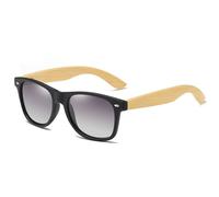 Bubmari Gafas De Sol Madera Polarizadas Hombre Y Mujer - Montura Híbrida Con Patillas De Madera Natural, Lentes UV400 Antirreflejo, Diseño Clásico Para Conducir Y PlayaF,1