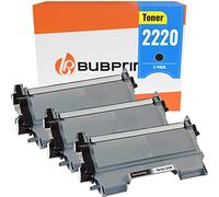 Bubprint 3 tóneres compatibles con Brother TN-2220 TN-2010 Negro | Para MFC-7360N DCP-7055 HL-2130 DCP-7065DN Fax 2840 HL-2270DW MFC-7460DN MFC-7860DW