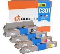 Bubprint 4 Tóner compatibles con Oki C301 C321 MC332 MC342 Set