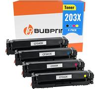 Bubprint Cartucho Tóner Compatible para HP Color Laserjet Pro M254dw M254nw M254dnw MFP M280nw M281fdw M281fw 203X 203A CF540X CF541X CF542X CF543X (4 Pack)