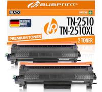 Bubprint TN2510 XL TN2510XL Compatible como reemplazo para Brother TN2510 Toner TN-2510XL para Brother HL-L2400DWE Toner HL-L2400DW MFC-L2800DW MFC-L2835DW MFC-L2860DW DCP-L2627DWE (2 unidades negras)
