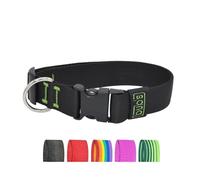 bub's Collar - Collar para Perro con Cierre rápido. (Negro, L 42 a 62 cm Ancho 40 mm)