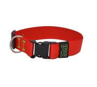 bub's Collar - Collar para Perro con Cierre rápido.Suave, Antialérgico, Lavable, Ajustable y Resistente. (Rojo, L 42 a 62 cm Ancho 40 mm)