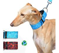 BUB'S Nature Collection-Collar Perro Poliester Reciclado-Collar Martingale-Collar Galgo- Antiescape (S, Aqua)