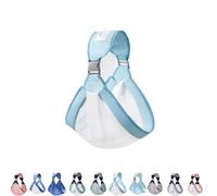 Bubsling Baby Carrier, 2025 New Cloth/Mesh Baby Carrier, Suitable for Babies Aged 0-2 Years,with Adjustable Buckles and Strong Support (Breathable light blue)
