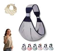 Bubsling Baby Carrier Blooming Babies, 2025 New Versatile Cloth/Mesh Sling with Adjustable Shoulder Strap & Waist Support, Ideal for 0-4 Year Olds up to 44 lbs (Gray-A)