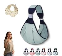 Bubsling Baby Carrier Blooming Babies, 2025 New Versatile Cloth/Mesh Sling with Adjustable Shoulder Strap & Waist Support, Ideal for 0-4 Year Olds up to 44 lbs (Green-A)