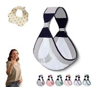 Bubsling Baby Carrier Blooming Babies, 2025 New Versatile Cloth/Mesh Sling with Adjustable Shoulder Strap & Waist Support, Ideal for 0-4 Year Olds up to 44 lbs (Gray-B)