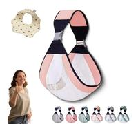 Bubsling Baby Carrier Blooming Babies, 2025 New Versatile Cloth/Mesh Sling with Adjustable Shoulder Strap & Waist Support, Ideal for 0-4 Year Olds up to 44 lbs (Pink-B)