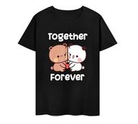Bubu and Dudu - Camiseta para parejas, diseño gráfico de amantes a juego, bonito juego de regalo de par, Estilo negro, M