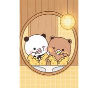 Bubu & Dudu - Brushing Together: Paperback Notebook | Cute Couple Journal | 6 x 9 Inches