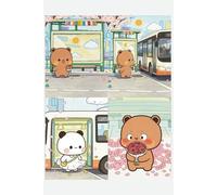 Bubu Dudu - Bus Stop Under Sakura Blossoms: Lined Notebook 160 pages 6x9 inches