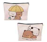 Bubu Dudu Neceser de Cosméticos, Dulce Socio Regalos, Dudu Bubu Bolsa de Maquillaje Niñas Bolsa de Maquillaje con Impresión Doble Cara Neceser Mujer con Cremallera Pequeños Regalos para Parejas