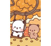 Bubu Dudu Swing in Autumn Notebook: sweet bear couple fall leaves journal