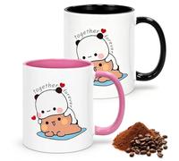 Bubu Dudu Tazas, 2 Unidades Dudu Bubu Taza de Cerámica 360 ml Regalo para Pareja