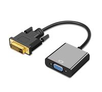 BUBUCAM Adaptador DVI-D a VGA, enchufe DVI VGA hembra adaptador digital analógico convertidor cable DVI-D 24+1 enchufe