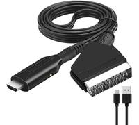 BUBUCAM Convertidor de euroconector a HDMI, HD 1080P, Adaptador de Cable de Audio y vídeo para HDTV, STB, VHS, Xbox, PS3, Sky DVD, BLU-Ray