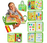 Bubufel ESPAÑOL Busy Board Montessori de Fieltro Maletin Paneles Sensoriales Montessori, Tablero Busy Book| Juguetes Educativos 2,3,4 años Motricidad Fina | Regalos para Niños Niñas Cumpleaños Navidad