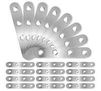 Bubuny 20 PCS Placa Union Soportes 100x17x1,75 mm, Planos Placas de Fijación de Metal Plano Pletina Acero Inoxidable Soportes de Esquina Recto Unión, Soportes de Placa Plana