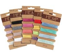 Bubuyun 18 PCS Cordón de Hilo de 18 Colores Cordón de Lino Multicolor Cuerda de Cáñamo para Pulseras Lino Multicolor Natural Cordón Cable Hilo Encerado Macrame para DIY Llavero Pulsera (1mm, 4,5m)