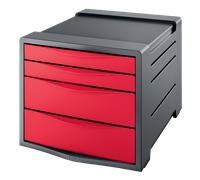 Buc de cajones Europost VIVIDA de Esselte, estándar VIVIDA rojo